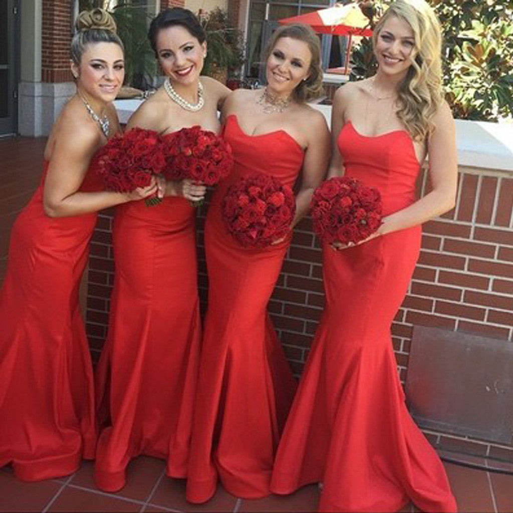 red wedding guest dress